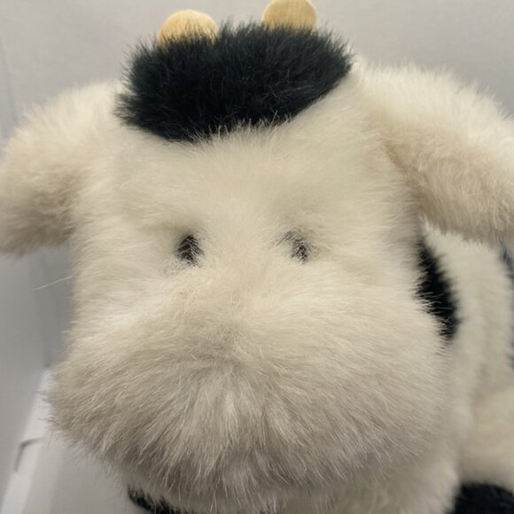 Gund Plush Cow With Brass Bell Soft Stuffed Animal 9” Toy Farm 1987 - Picture 2 of 11